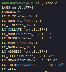 Verifying Locale Settings with locale Command