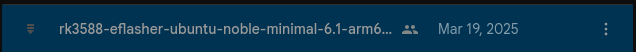 Google Drive listing showing Ubuntu Noble Minimal eflasher image for CM3588