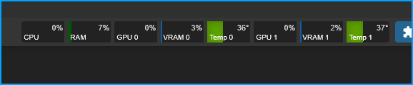 ComfyUI Crystools System Monitor Toolbar