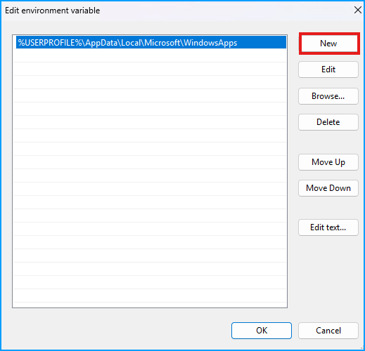 Add New PATH Value