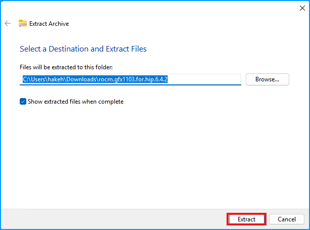 Extract Dialog