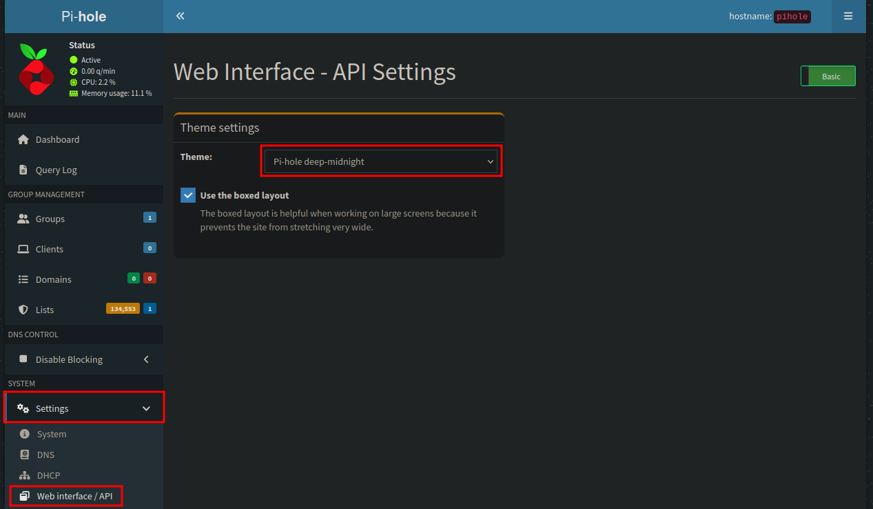 Theme Settings