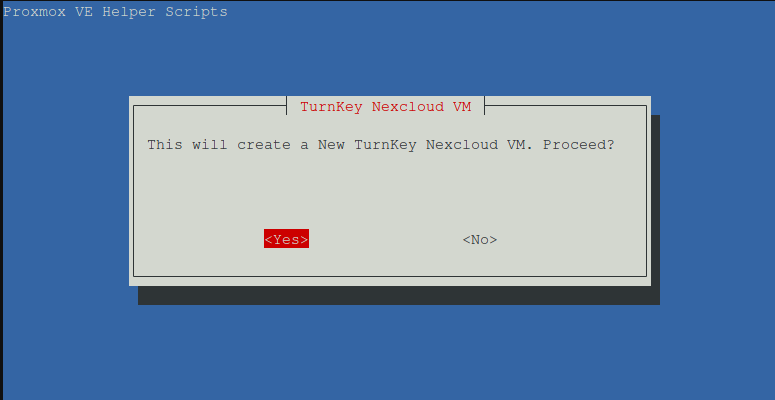 Helper Scripts TUI confirmation prompt