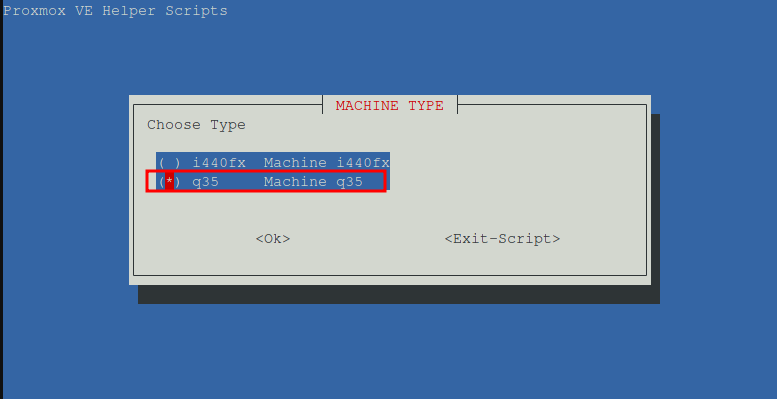 Helper Scripts VM ID and Machine Type selection